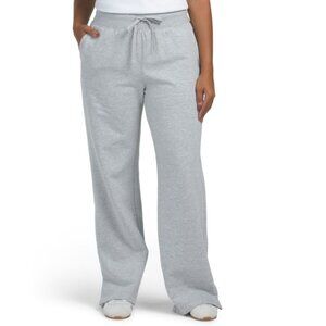 ASICS Grey Heather Fleece Wide Leg Pants